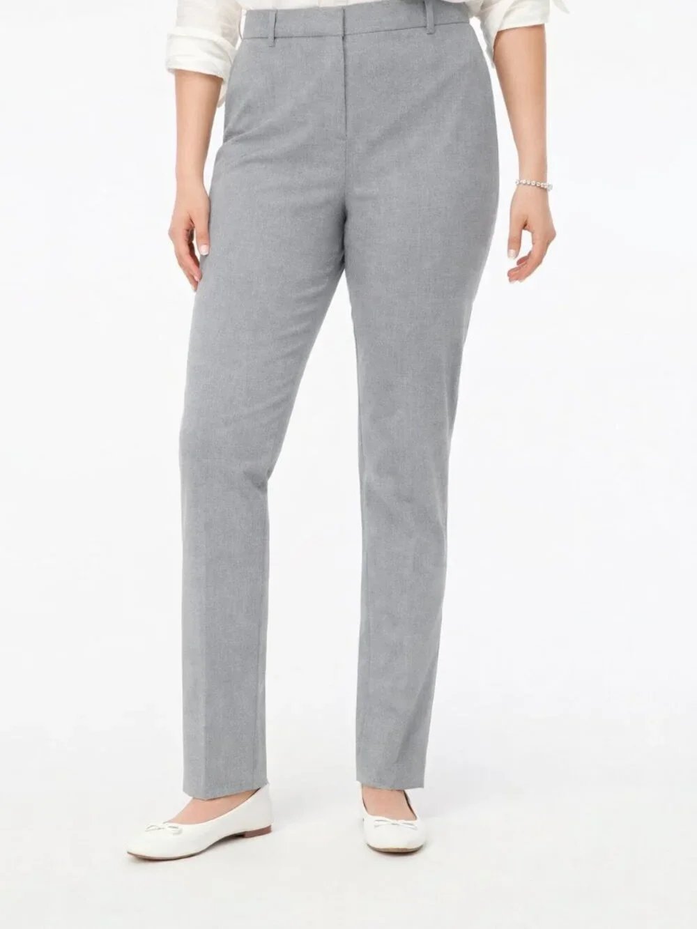 NWT J. Crew Slim-fit Full-length Trouser Pant Gray 18 #A1826